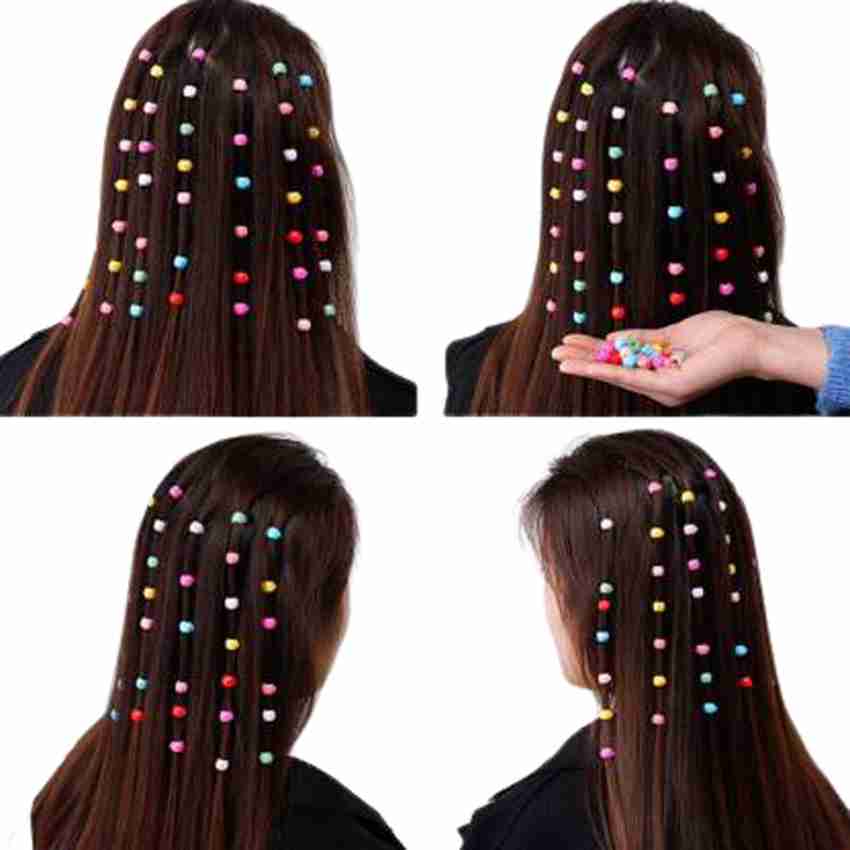 NAINA Stylish Small Round Size hair beads for Kids & Girls Women