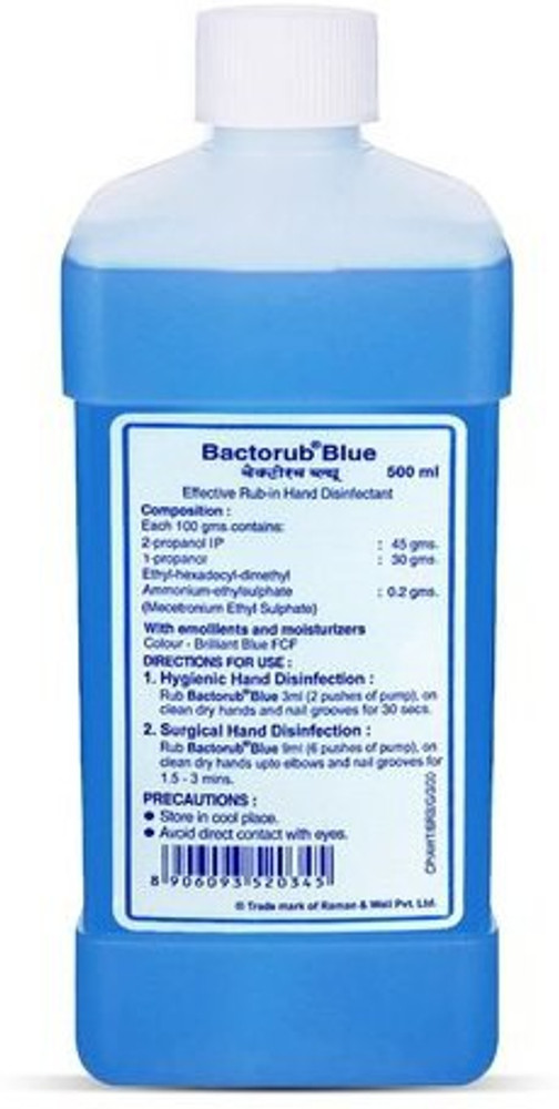 BACTORUB BLUE 500ML Hand Rub Bottle Price in India Buy BACTORUB
