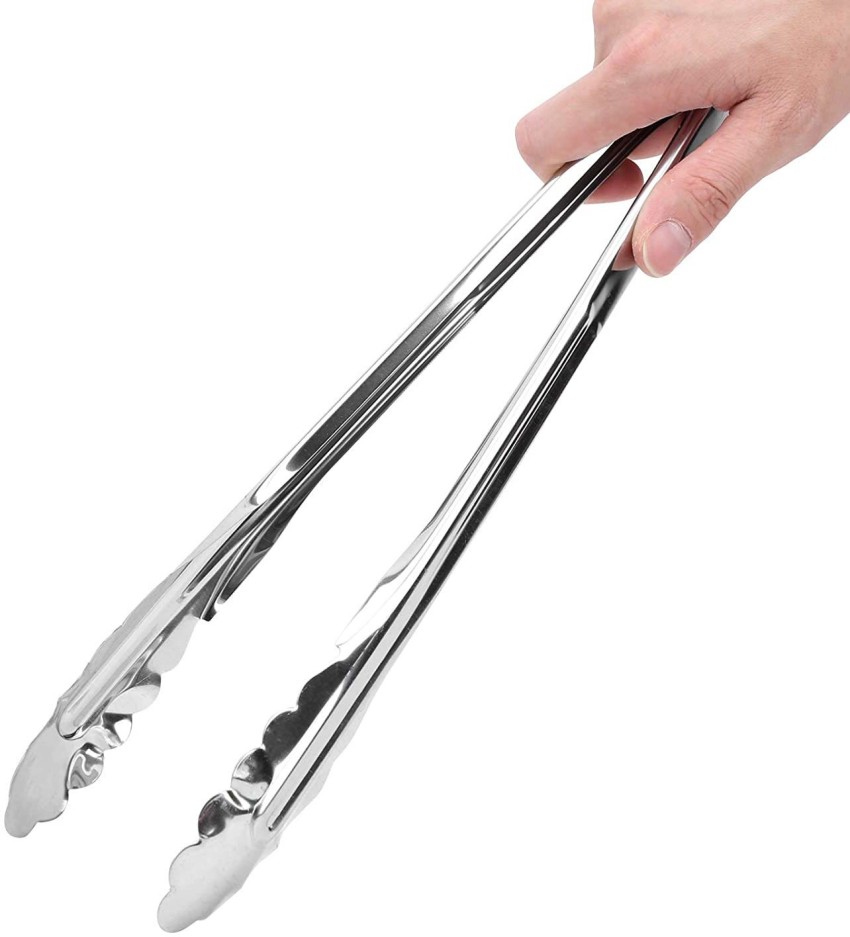 1pc Mini Palm Shaped Ice Tongs With Silicone Tip And Stainless