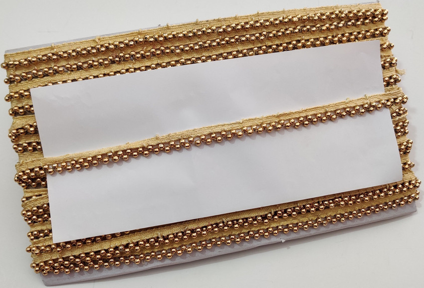 FANCY MOTI LACE 4 MM GOLDEN KHAJURI FANCY LACE Golden Moti Bead