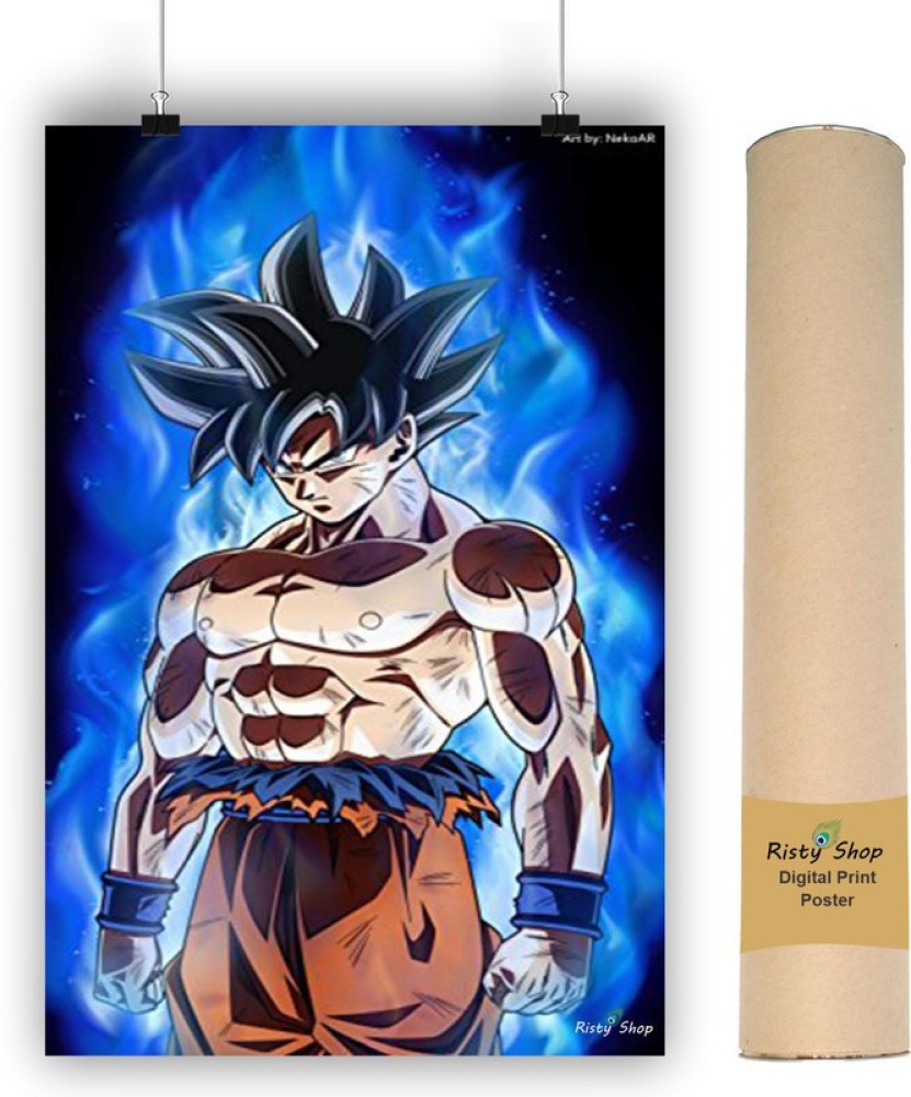 Goku super saiyan instinct wall poster REDCLOUD Paper Print