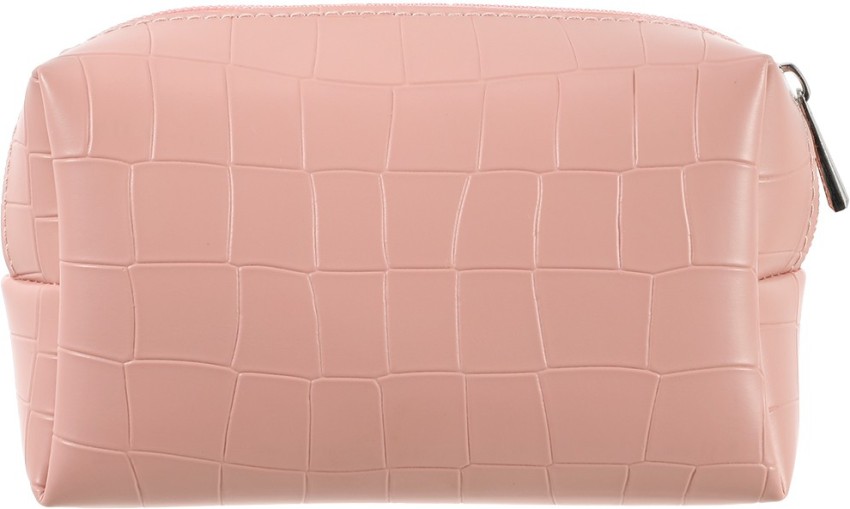 Miniso Rectangular Pearlized Pink Cosmetic Bag(Pink)