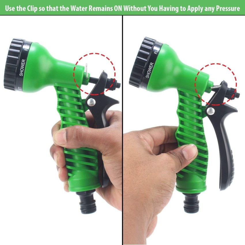 This Water Hose Nozzle Sprayer Comes With 10 Different Spray