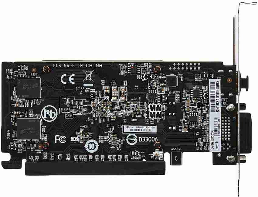 GIGABYTE NVIDIA GV-N1030D4-2GL GeForce GT 1030 Low Profile D4 2G
