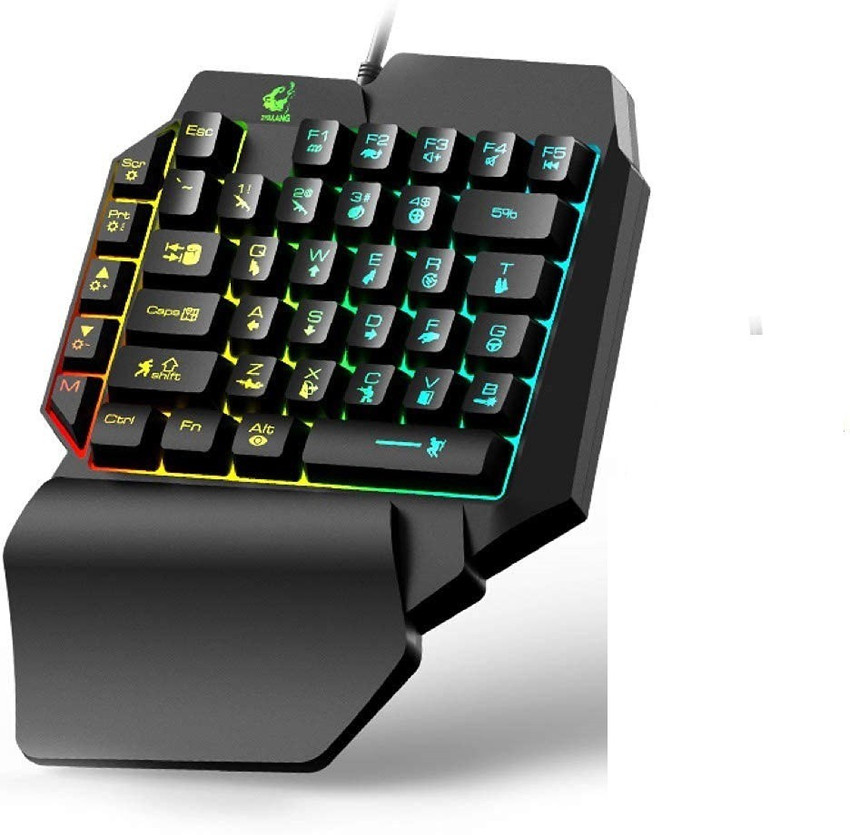 RPM Euro Games Gaming Keyboard Small, 87 Backlit Keys, Suspension Keycaps