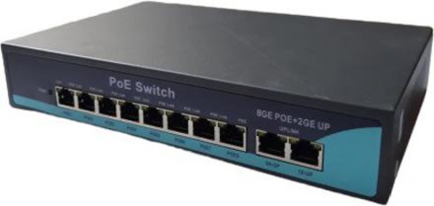 HANUTECH Poe Switch 16 Port 10/100Mbps + 2 Uplink Gigabit Port Fast  Ethernet PoE Switch