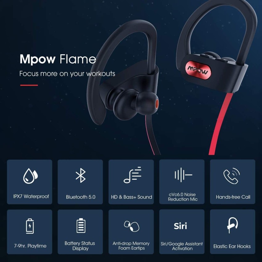 Mpow Flame Upgraded Bluetooth Headphones with Case Bassup