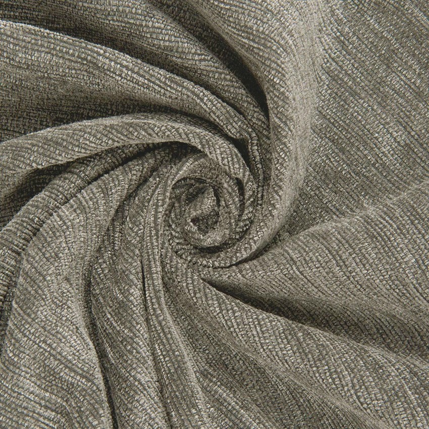 Steel Grey Plain Design Polyester Velour Velvet Fabric