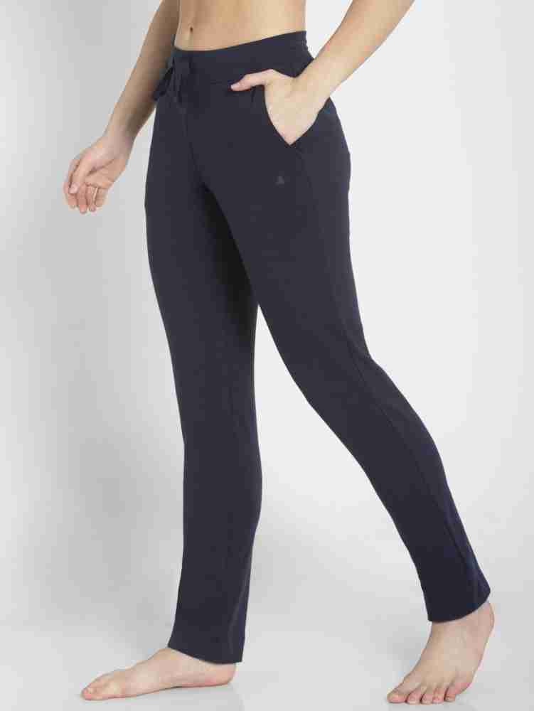 JOCKEY Solid Women Blue Track Pants - Buy JOCKEY Solid Women Blue