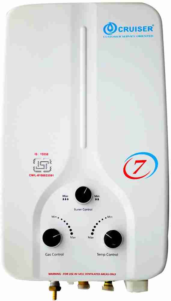 CRUISER C.S.O. 7 L Gas Water Geyser (LPG Gas Geyser, White) Price in India  - Buy CRUISER C.S.O. 7 L Gas Water Geyser (LPG Gas Geyser, White) online at  Flipkart.com