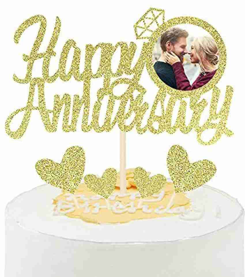 60 Diamond Years Anniversary Acrylic Cake Topper