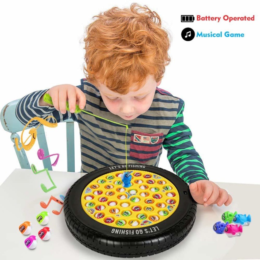 Webby Musical Tyre Fishing Game Toy with 45 Fishes Party & Fun Games Board  Game - Musical Tyre Fishing Game Toy with 45 Fishes . shop for Webby  products in India.