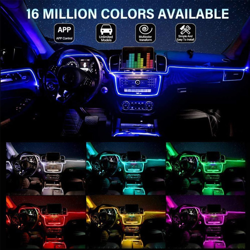 Buy Cloudsale 48 Led Car Interior Led Strip Bluetooth App Control