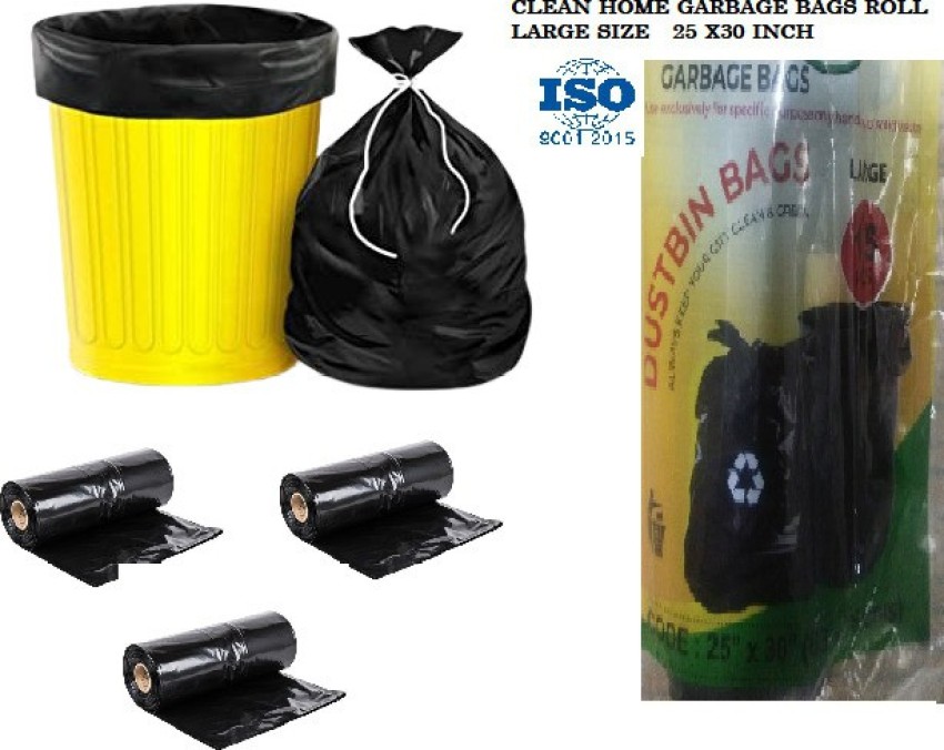 Buy Clean India-120pcs- Garbage Bags (Medium) Size 48 x 56 cm (19x21  Inches) | 4 Packs (120 Bags)| Black Dustbin Bags Garbage Bags Medium for  Home | Trash Bag for Kitchen Online