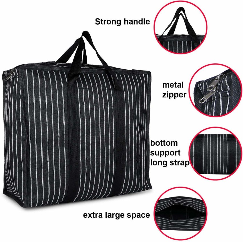 6 Pack Heavy Duty Moving Bags Extra Large Packing Bags Storage Bags with  Zippers  Carrying Handles Storage Totes Moving Totes for Travelling  College Dorm Camping Blue  Amazonin Home  Kitchen
