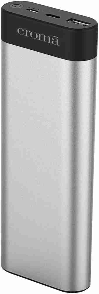 Buy Croma 20000 mAh 22.5W Fast Charging Power Bank (2 Type A, 1 PD