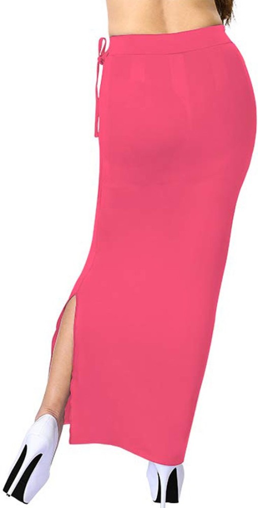 Traditional Full Elastic Saree Shapewear Petticoat Color Pink Size