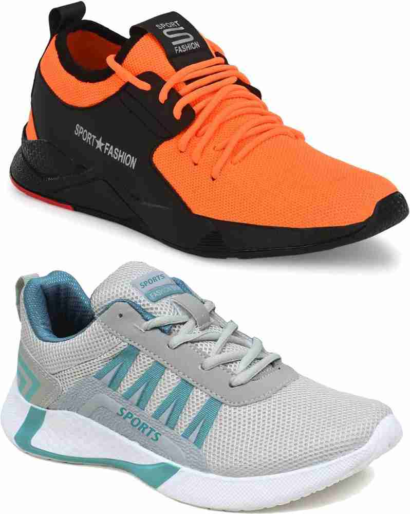 Tying New Collection of Combo Pack of 2 Stylish Sports shoes