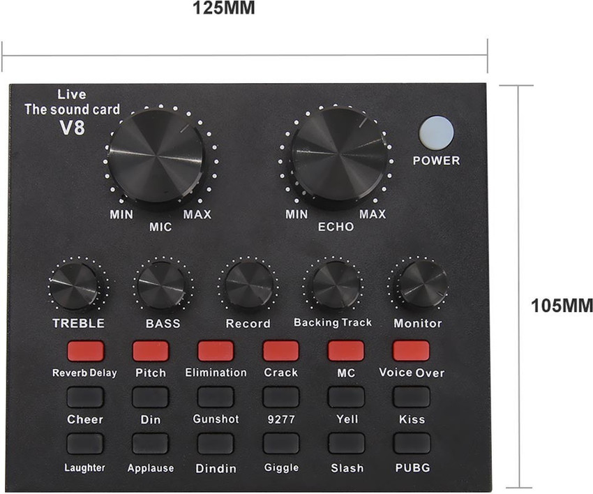 SOUVENIR V8 Sound Card for Live Streaming Audio Mixer and
