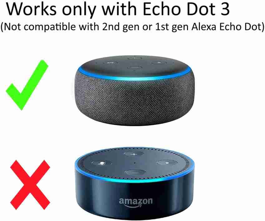 LINGYOU Wall Mount For  Echo Dot 3rd Gen Table Stand For Alexa Echo  Dot 3 Smart Speaker With Screwless Cable Management