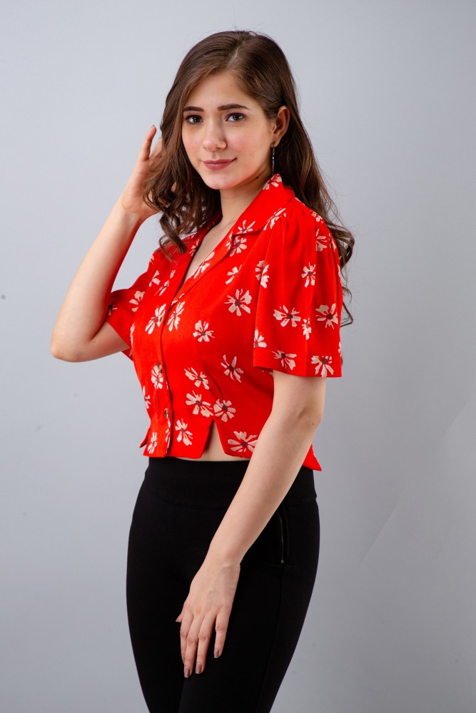 Cute red tops for sales women