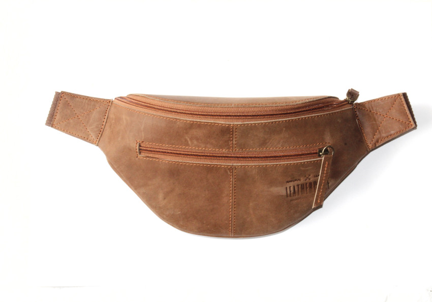 The Leather Warehouse leather belt bag for men Fanny Pack Tan Tan Price in India Flipkart