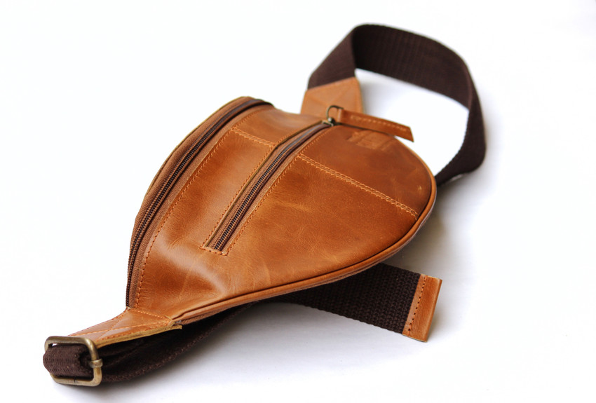 Tan leather belt bag clearance