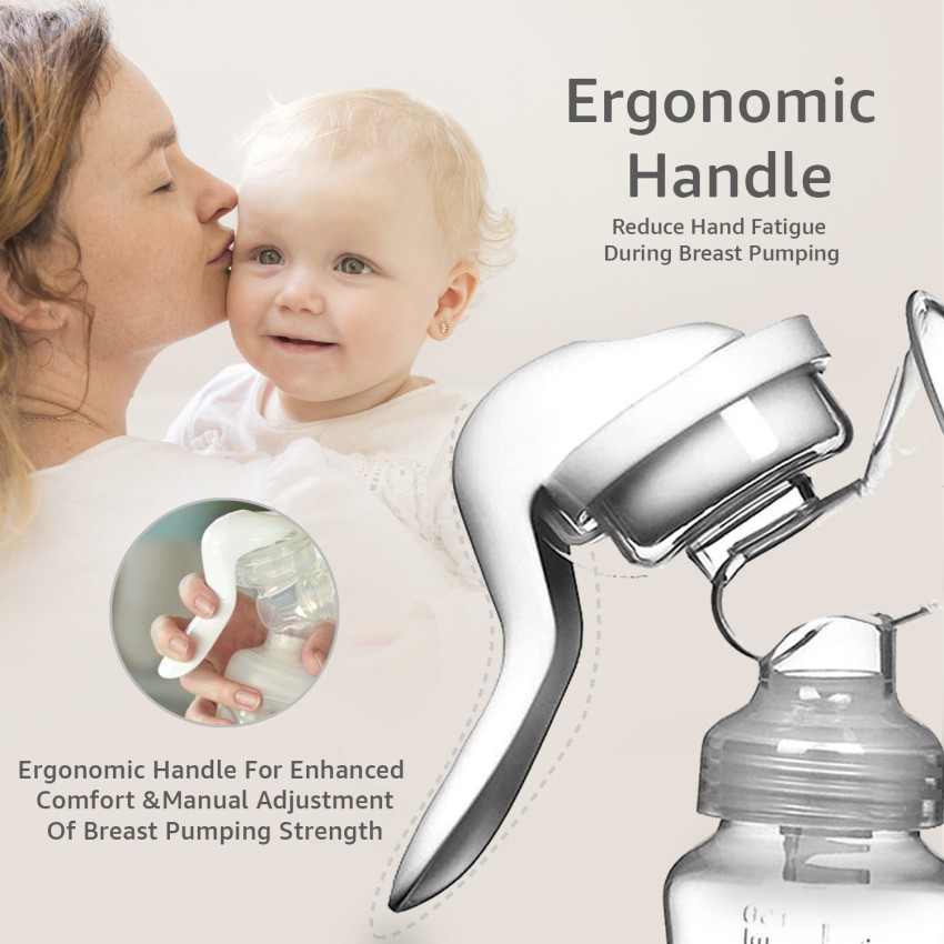 Manual Breast Pump, Adjustable Suction Silicone Hand Pump