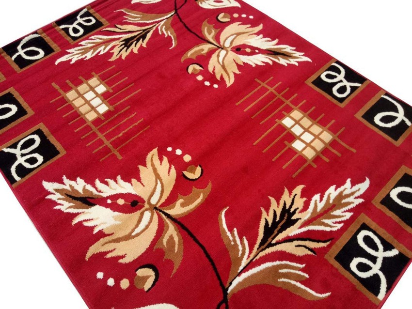 SM Handloom CARPET Red Silk Carpet - Buy SM Handloom CARPET Red Silk Carpet  Online at Best Price in India