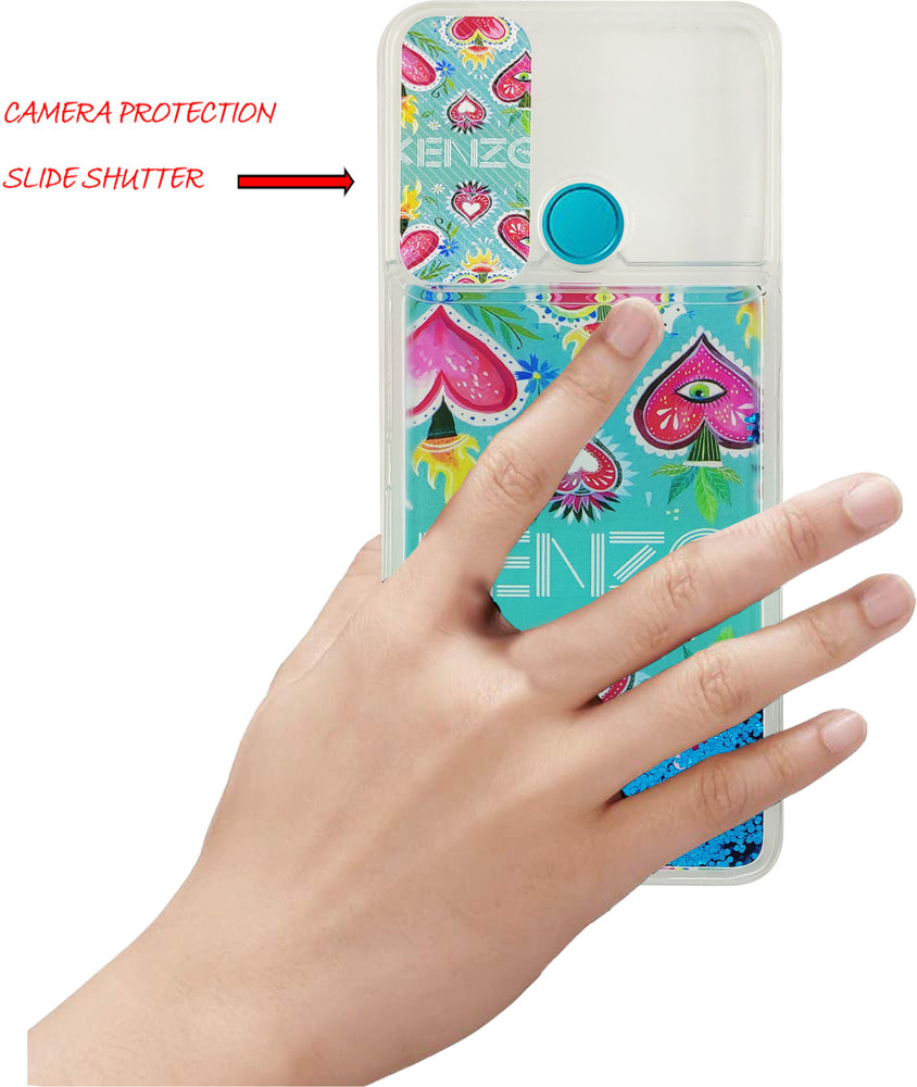 GRIP X Back Cover for REALME 5I Fully Luxury fashion water Glitter Shutter cover with Printed Kenzo in the Middle GRIP X Flipkart