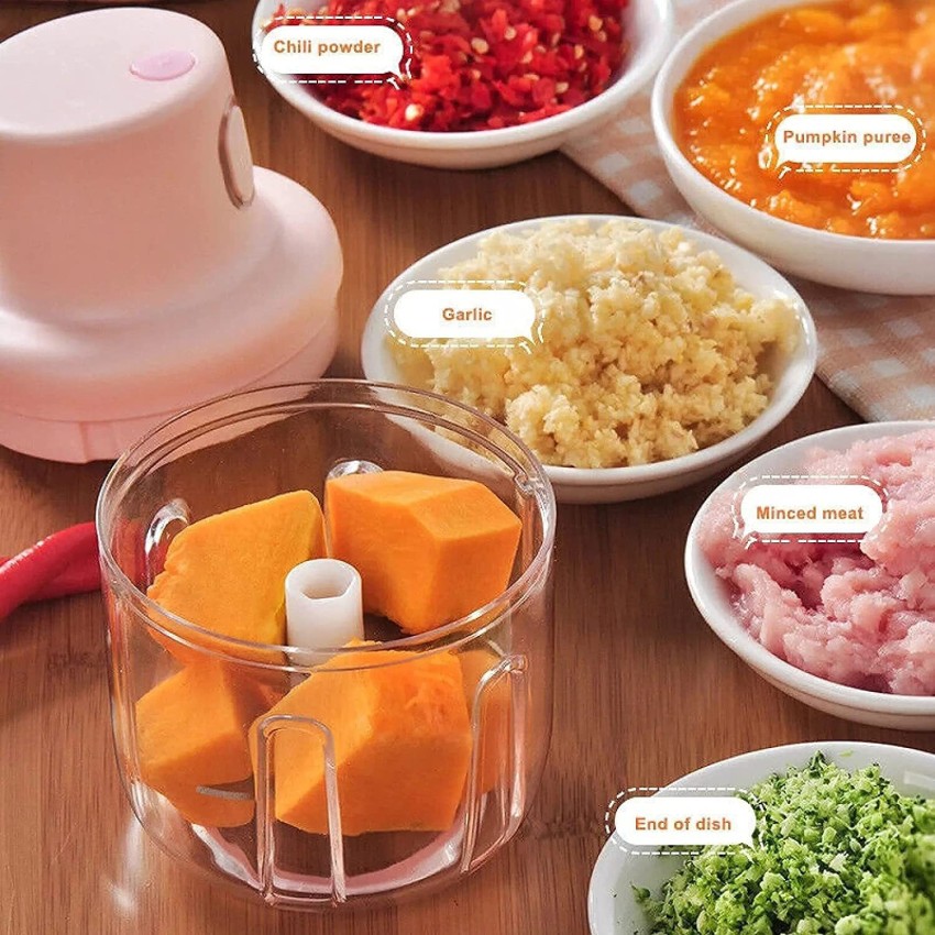 250ML Kitchen Electric Mini Hand Held Food Chopper Fruits Vegetables Garlic Dicers  Food Salad