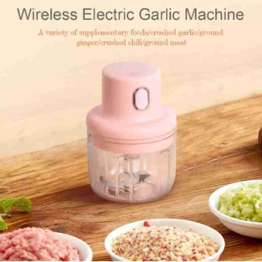 Manual Mini Electric Garlic Chopper Slicer