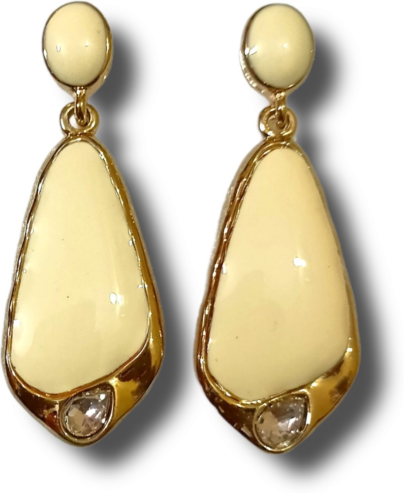 Flipkart.com - Buy J J jewellers Gold Plated Afghani Long Chain Jhumka  Earrings for Women Pearl Brass Jhumki Earring Online at Best Prices in India