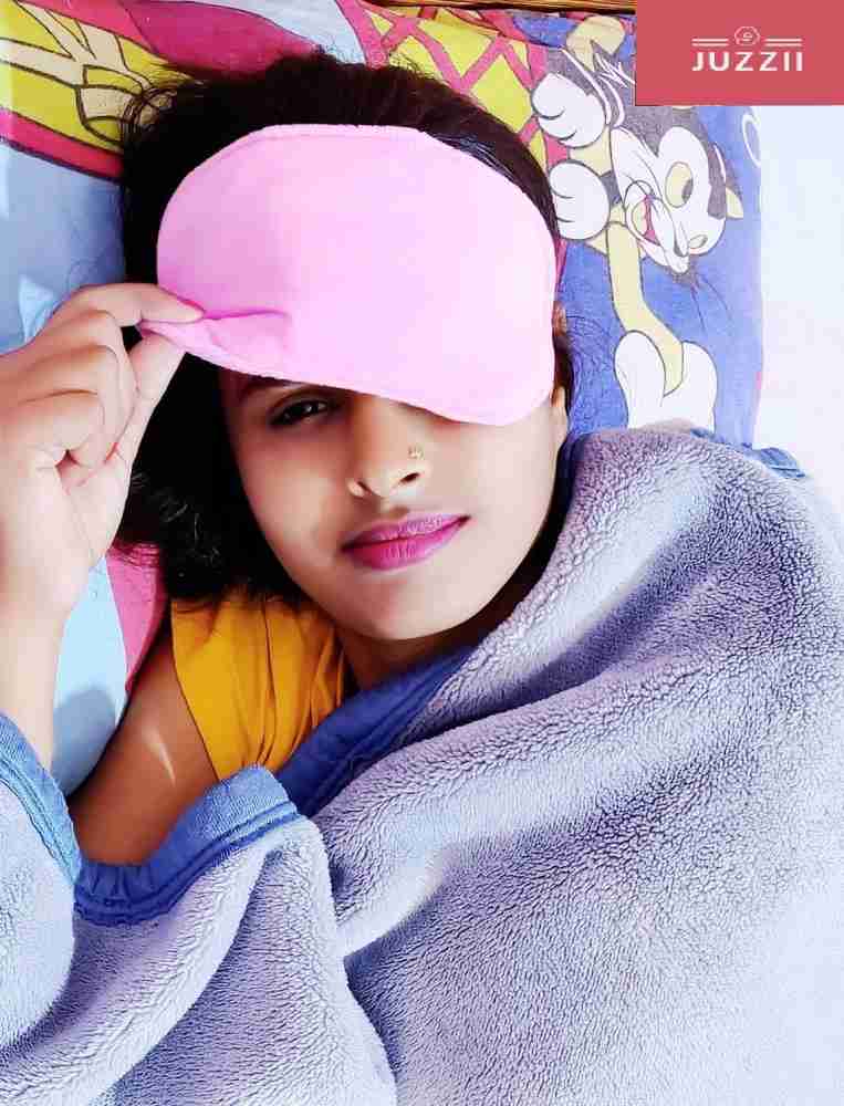 Juzzii Velvet Super Soft Blindfold Sleeping Eye Mask for Men Women