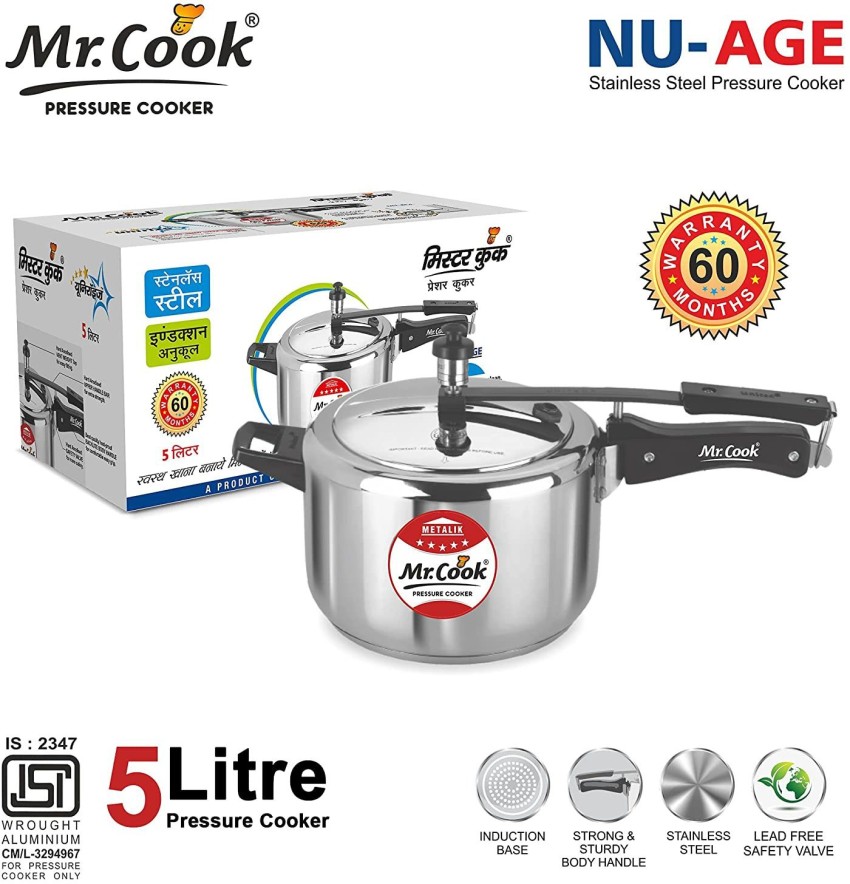 Mr.Cook United 5 L Induction Bottom Pressure Cooker Price in India