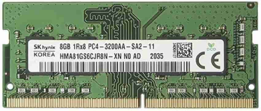 Sk Hynix PC4-3200AA ,1RX8 DDR4 8 GB (Single Channel) Laptop  (HMA81GS6CJR8N-XN)