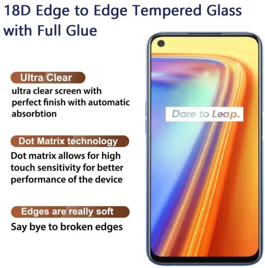 ISAAK Edge To Edge Tempered Glass for Realme 7 18D Edge to Edge