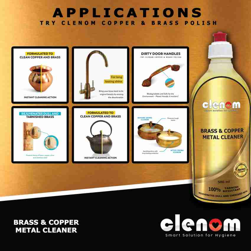 Cleansol Copper, Brass and Steel Cleaning & Shine Liquid -250mL :  : Health & Personal Care