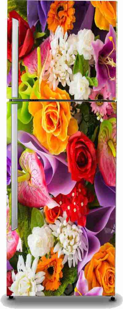 3D Self Adhesive Refrigerator Wrap Freezer Sticker Art Fridge Door Cover Wallpaper Kitchen Accessories, Size: 60*150cm