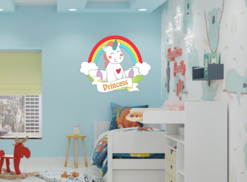 Colour-in Unicorn Wall Sticker Pack
