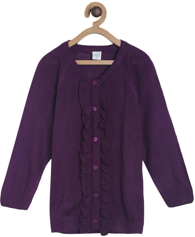 MINI KLUB Solid Round Neck Casual Girls Purple Sweater Buy MINI KLUB Solid Round Neck Casual Girls Purple Sweater Online at Best Prices in India Flipkart