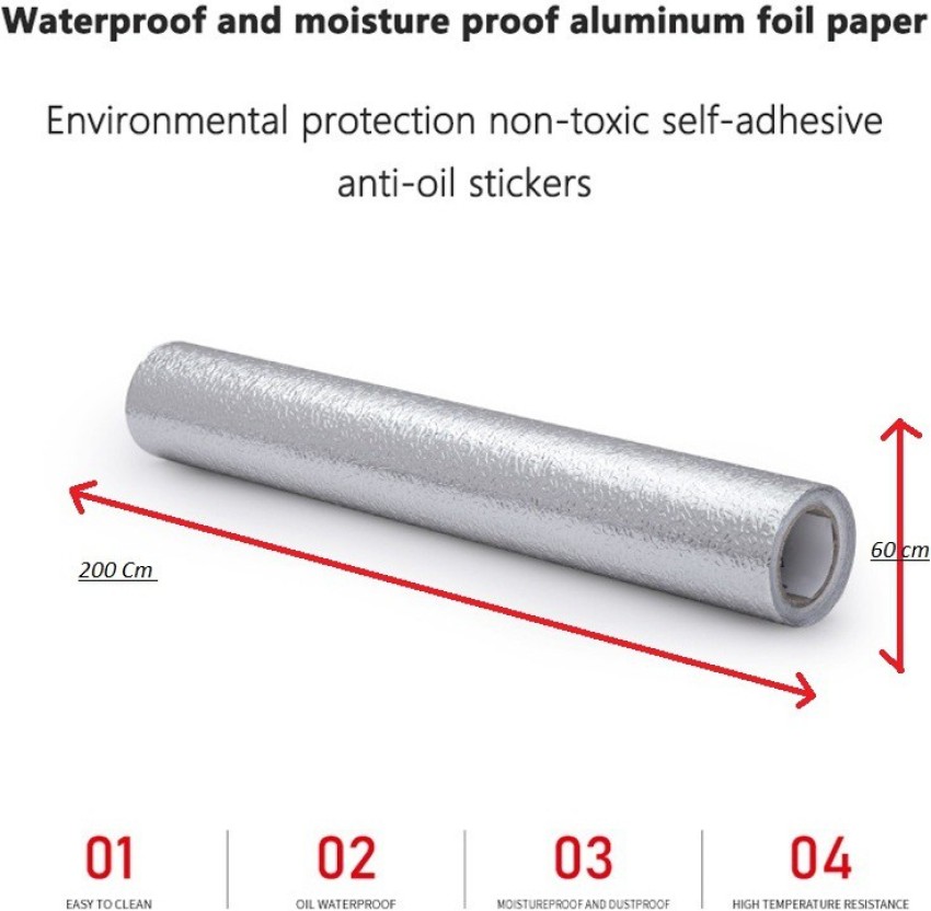 60CM X 200CM Kitchen Oil Proof Aluminium Foil Stickers, Kitchen