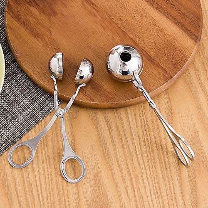 Meatball Maker Tongs 2 PCS Meat Baller Scoop Stainless Steel Cake Pop Scoop  Ball Maker Handles Meatball Tongs