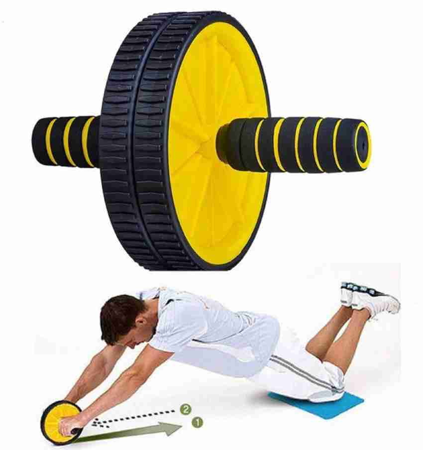 Gym Equipment Set Home Workout 4Pc Pushup Stand,Ab Wheel Roller ,Skipping  Rope ,Sweat Belt Weight