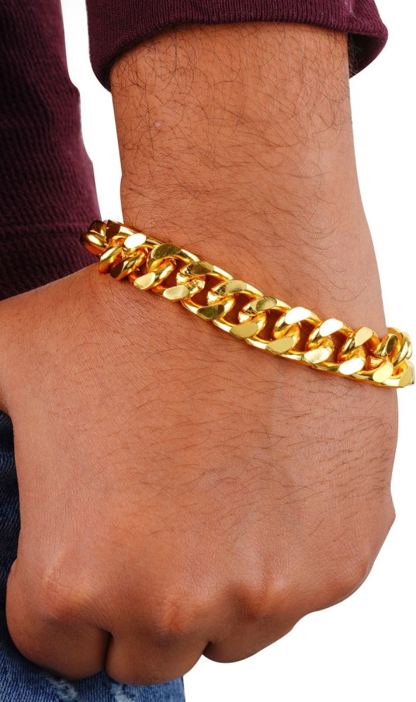 Designer Platinum  Rose Gold Open Kada Cuff Bracelet for Men JL PTB 1
