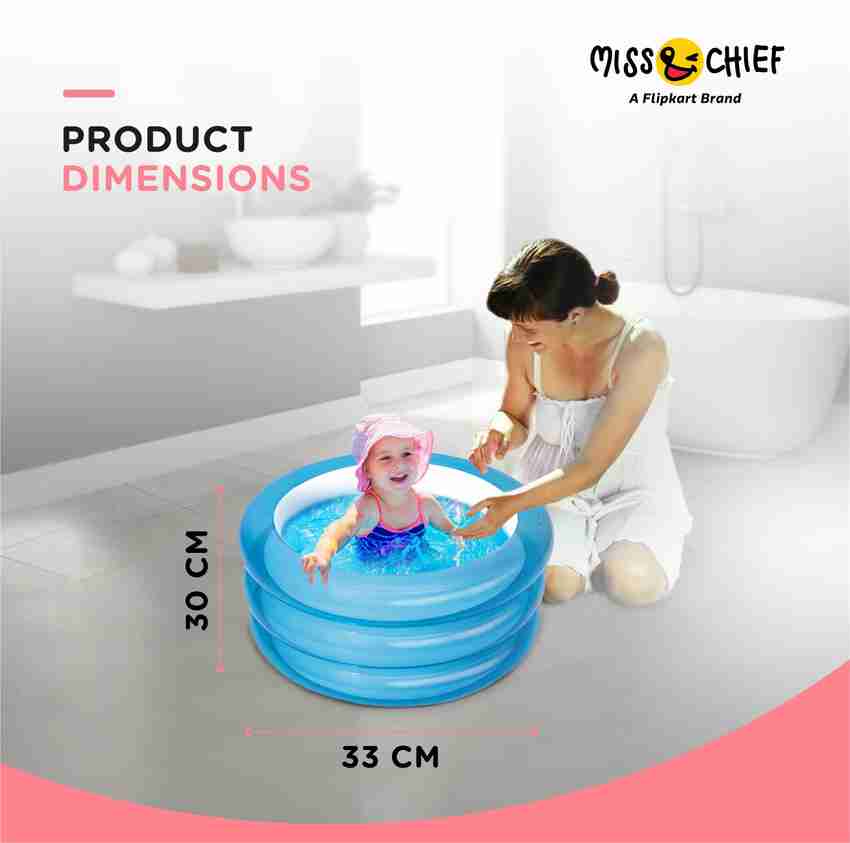 Miss Chief by Flipkart 3 Ring Baby pool Blue Color Kiddie Bath