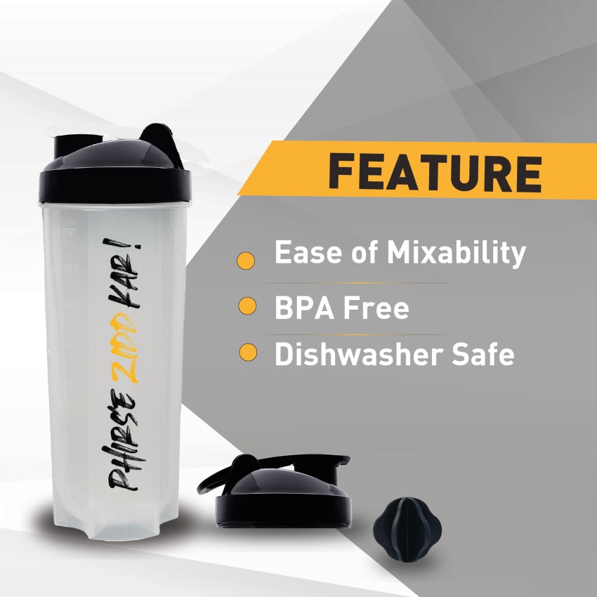 Buy MuscleBlaze ZIDD Pro 1.0 Shaker Bottle, 100% Leakproof, BPA