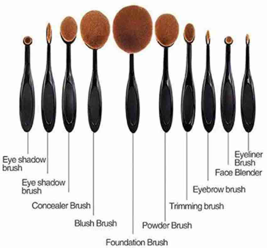 Coverbrown Oval Makeup Brushes Price in India Buy Coverbrown