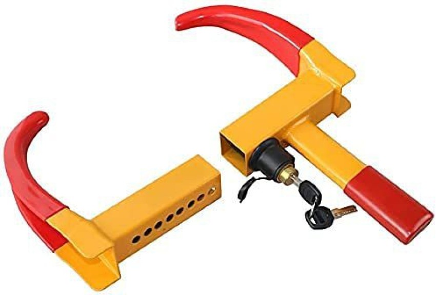 Max In Tyer Lock- Y263 Universal Anti Theft Car Wheel Tyre Lock Clamp Heavy  Duty Protective Car Wheel Lock Security Tire Clamp for Car and Bike  (Yellow/Red) Wheel Lock Price in India 