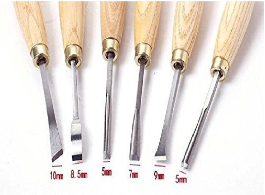Professional Wood Carving Tools: 10pc Woodcarving Knife w/Leather